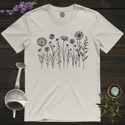 Sproutsmith T-Shirt Ice Grey / S Monochrome Blooms T-Shirt