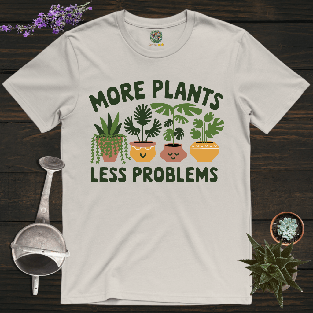 Sproutsmith T-Shirt Ice Grey / S More Plants Less Problems T-Shirt