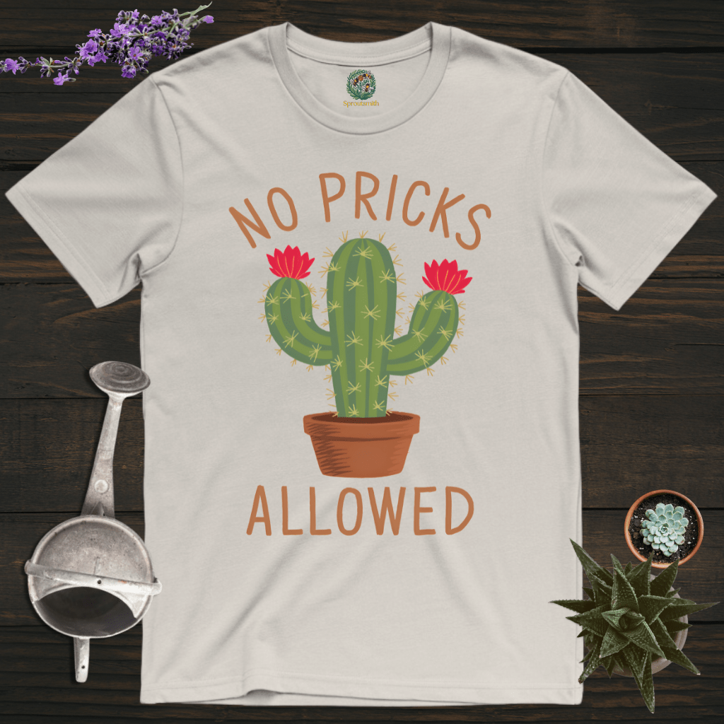 Sproutsmith T-Shirt Ice Grey / S No Pricks Allowed Cactus T-Shirt