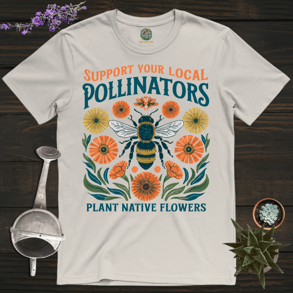 Sproutsmith T-Shirt Ice Grey / S Plant Native Flowers T-Shirt