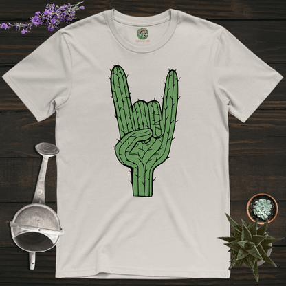 Sproutsmith T-Shirt Ice Grey / S Rock On Cactus T-Shirt