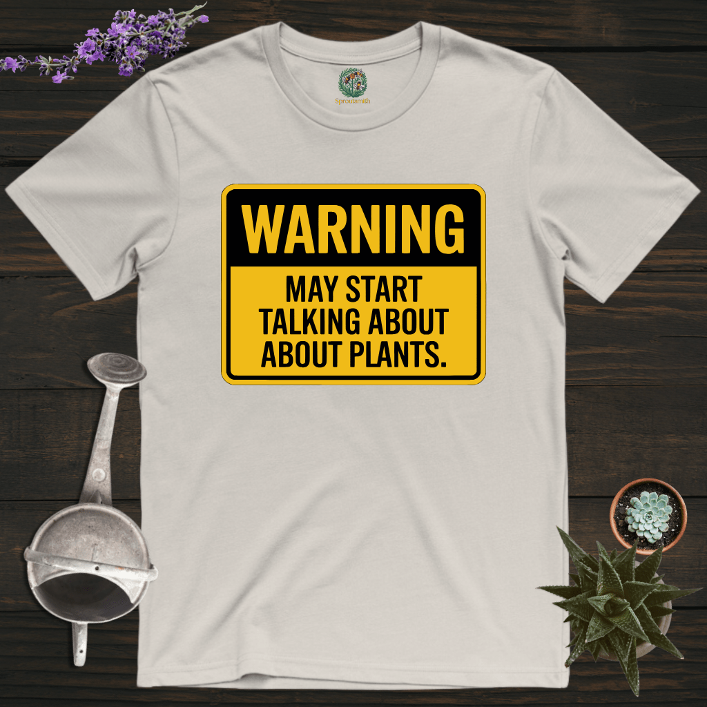 Sproutsmith T-Shirt Ice Grey / S Talking About Plants Warning T-Shirt