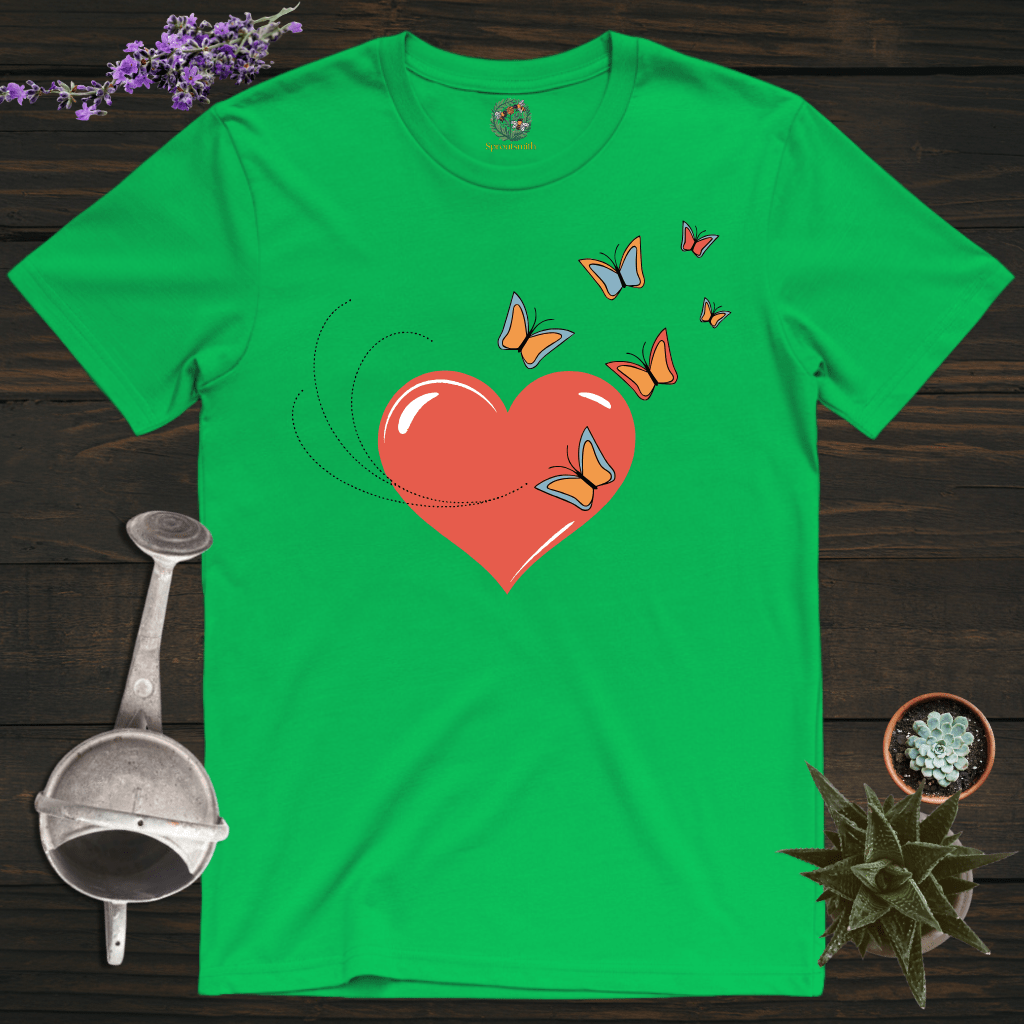 Sproutsmith T-Shirt Irish Green / S Heart Flutter T-Shirt