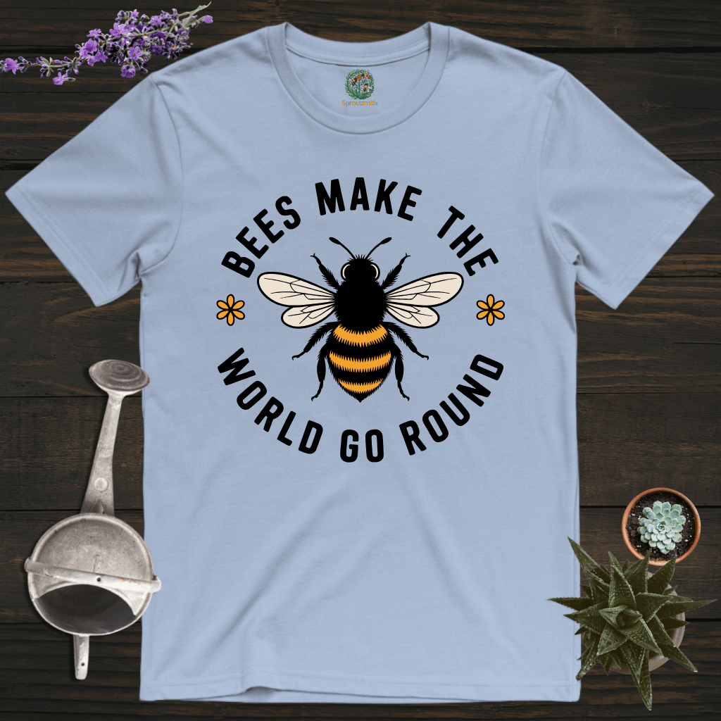 Sproutsmith T-Shirt Light Blue / S Bees Make World Go Round T-Shirt
