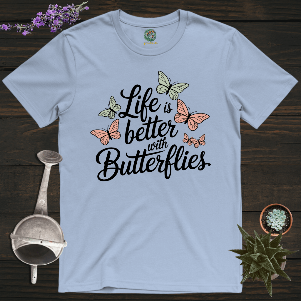 Sproutsmith T-Shirt Light Blue / S Better With Butterflies T-Shirt
