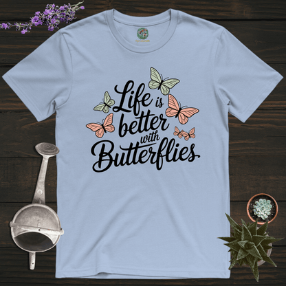 Sproutsmith T-Shirt Light Blue / S Better With Butterflies T-Shirt