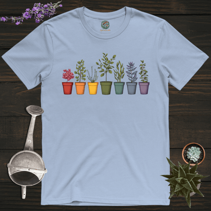 Sproutsmith T-Shirt Light Blue / S Rainbow Plant Pots T-Shirt