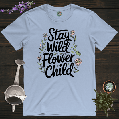 Sproutsmith T-Shirt Light Blue / S Stay Wild Flower Child T-Shirt