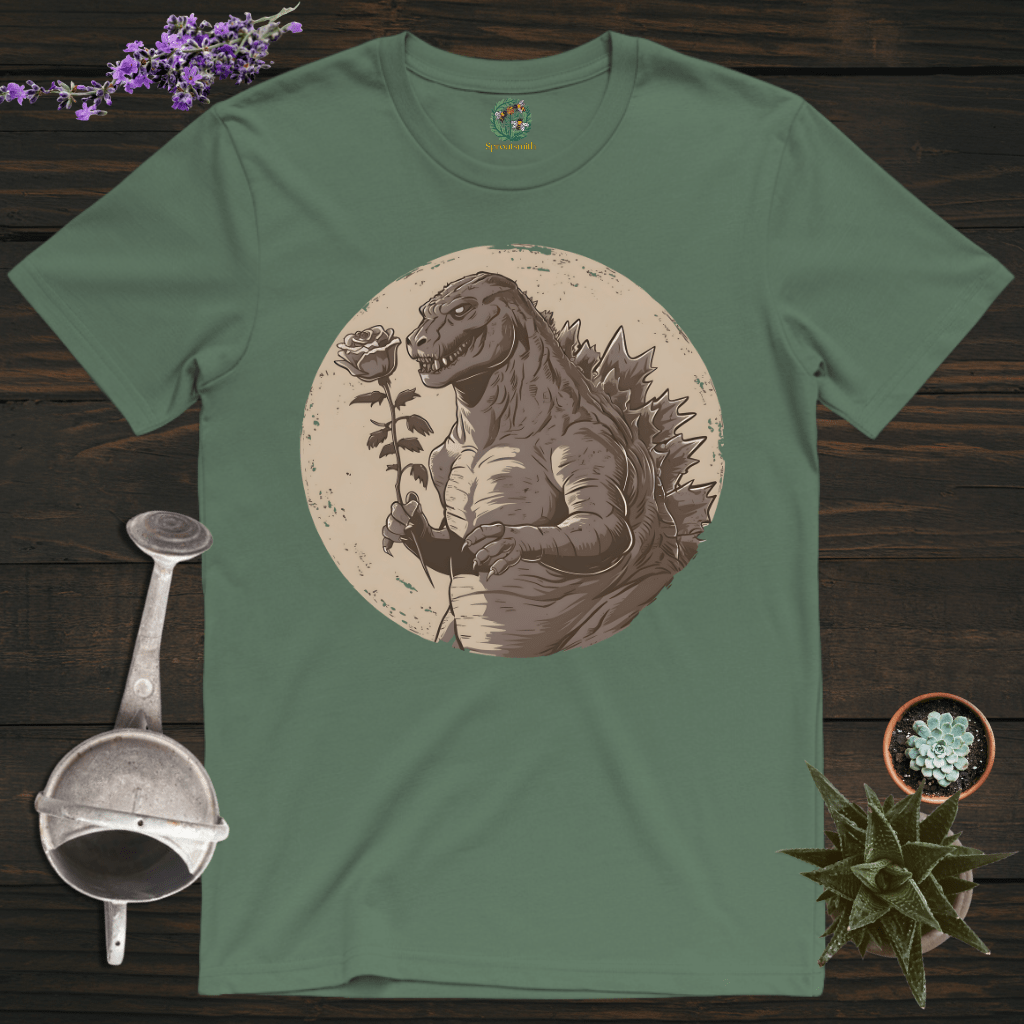 Sproutsmith T-Shirt Military Green / S Dinosaur's Rose T-Shirt