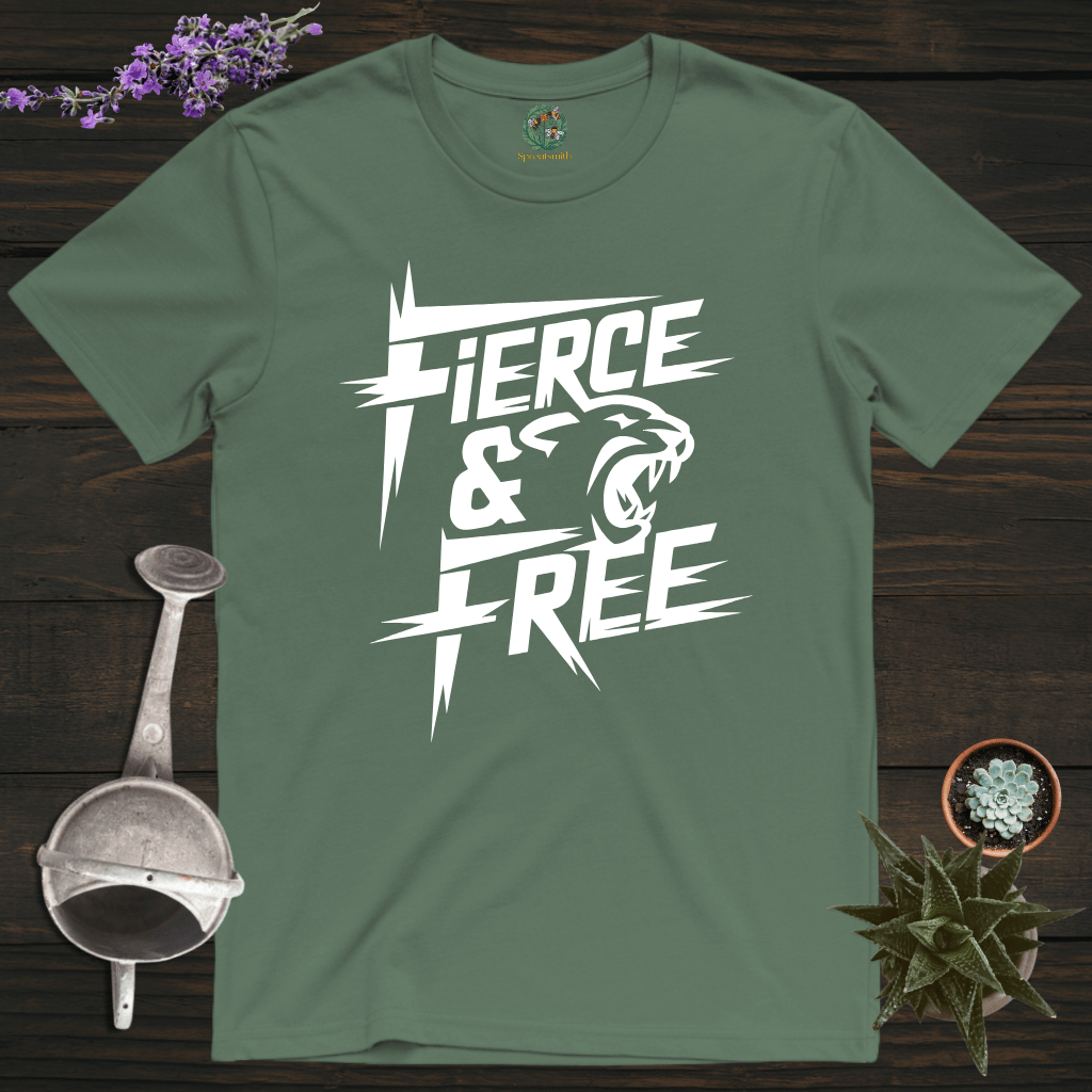 Sproutsmith T-Shirt Military Green / S Fierce and Free T-Shirt