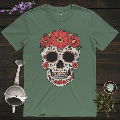 Sproutsmith T-Shirt Military Green / S Floral Skull T-Shirt