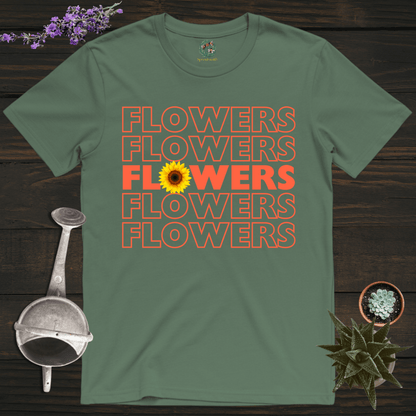 Sproutsmith T-Shirt Military Green / S Flowers Flowers T-Shirt