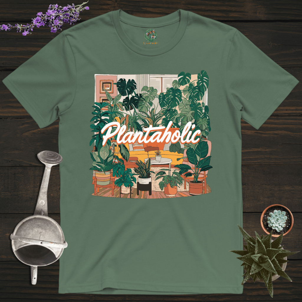 Sproutsmith T-Shirt Military Green / S I'm a Plantaholic T-Shirt