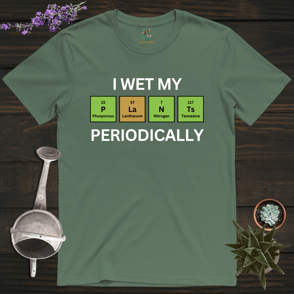 Sproutsmith T-Shirt Military Green / S I Wet My Plants T-Shirt