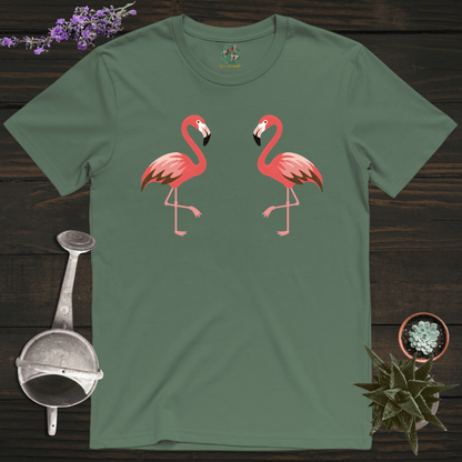 Sproutsmith T-Shirt Military Green / S Pink Flamingo T-Shirt