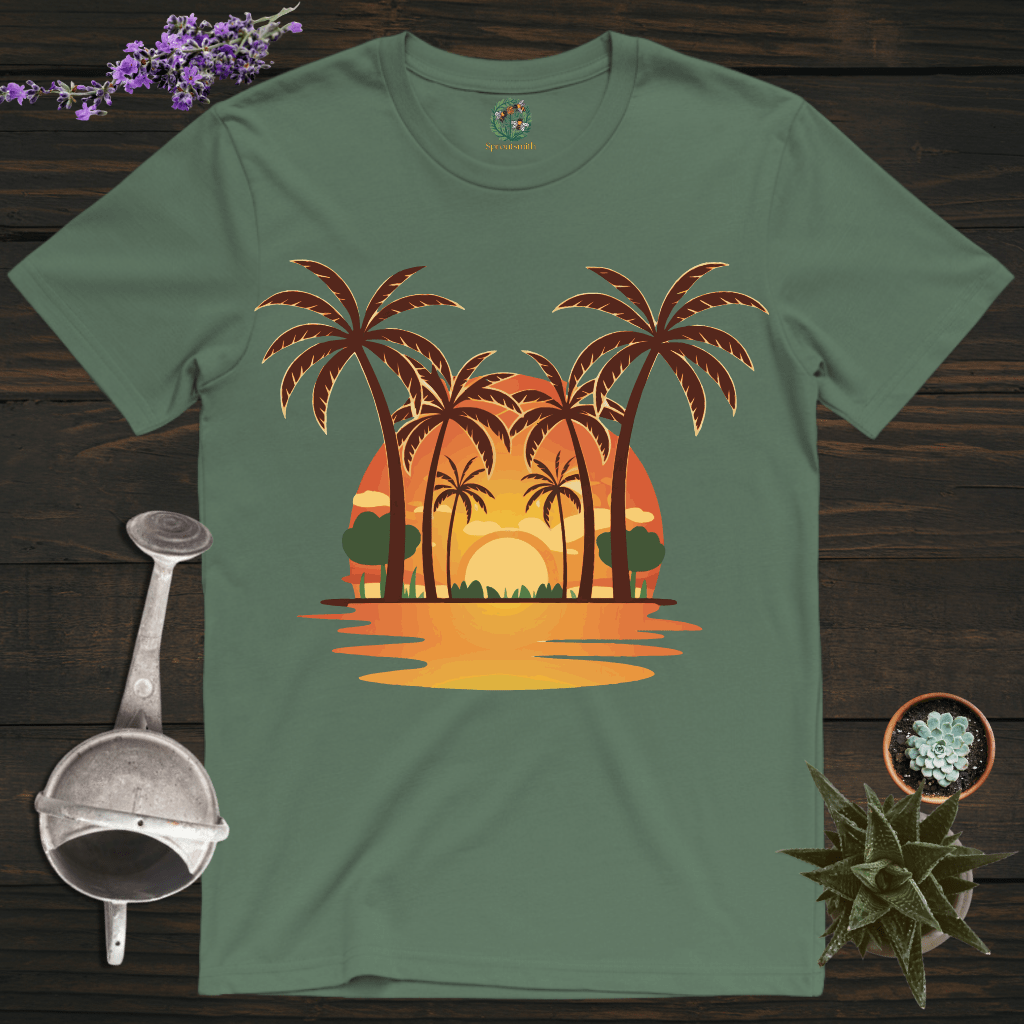 Sproutsmith T-Shirt Military Green / S Sunset Palms T-Shirt