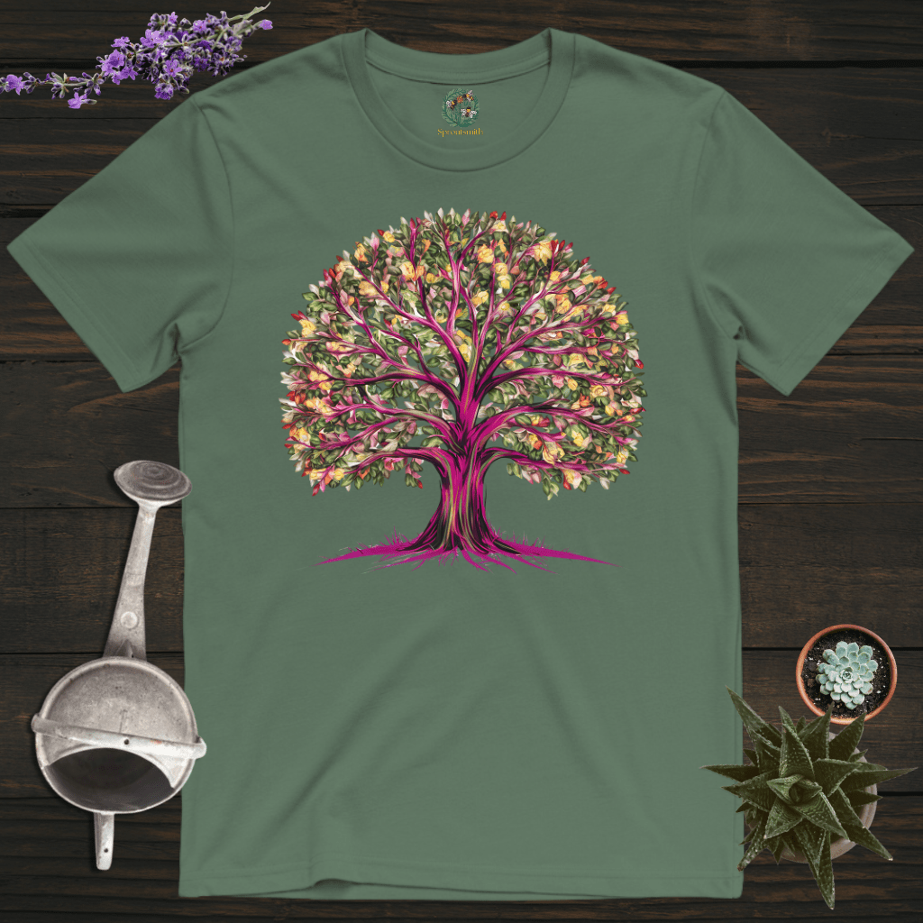 Sproutsmith T-Shirt Military Green / S Vibrant Tree T-Shirt