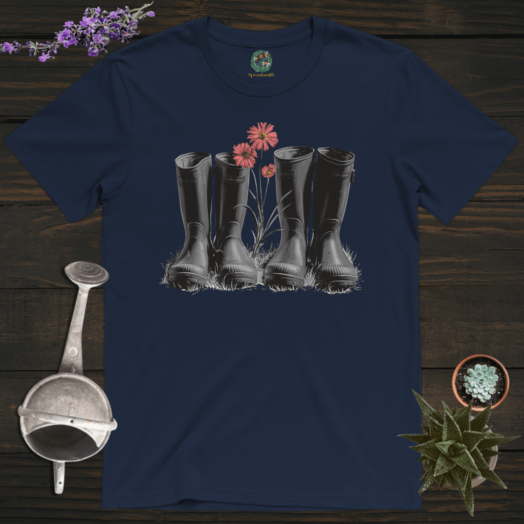 Sproutsmith T-Shirt Navy / S Couple of Wellies T-Shirt