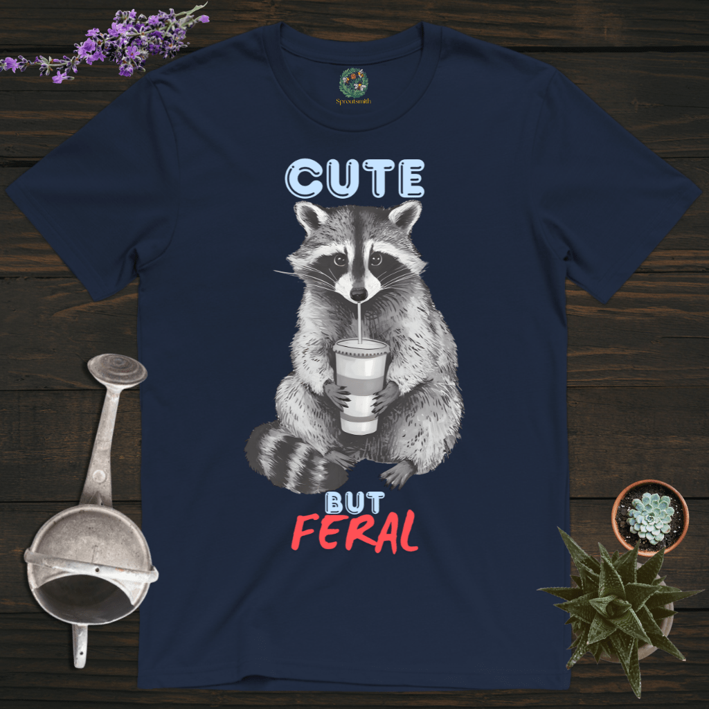 Sproutsmith T-Shirt Navy / S Cute But Feral T-Shirt