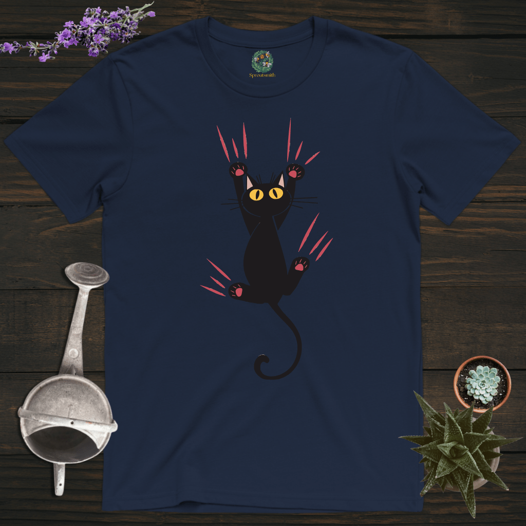 Sproutsmith T-Shirt Navy / S Don't Let Go Cat T-Shirt