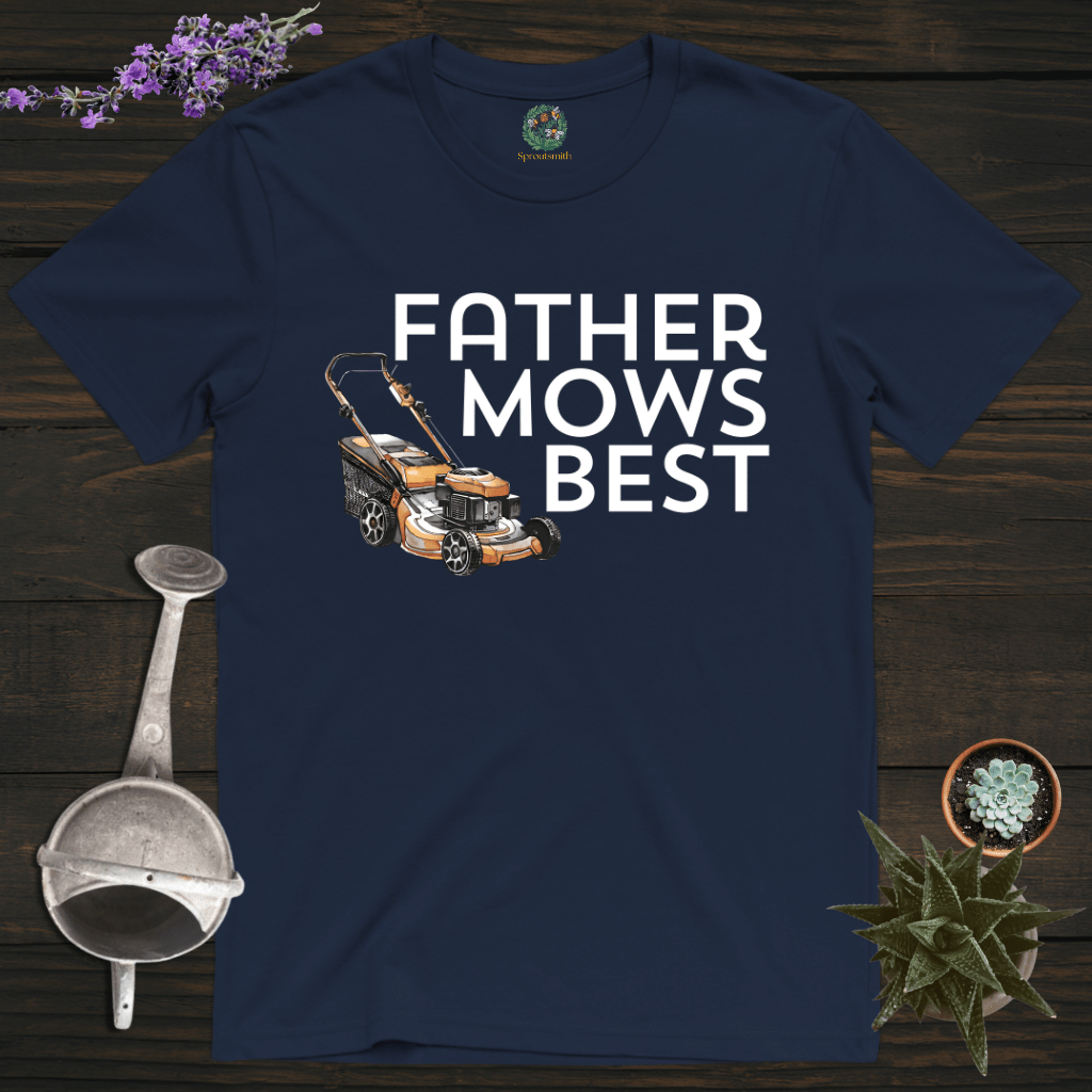Sproutsmith T-Shirt Navy / S Father Mows Best T-Shirt