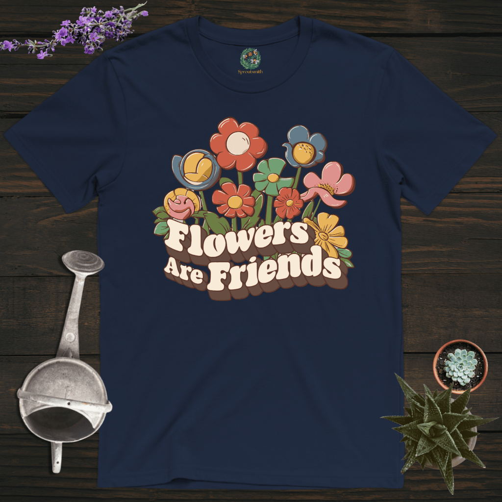 Sproutsmith T-Shirt Navy / S Flowers Are Friends T-Shirt