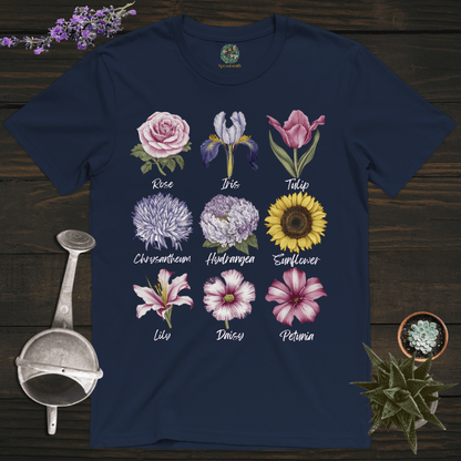 Sproutsmith T-Shirt Navy / S Nine Flowers T-Shirt