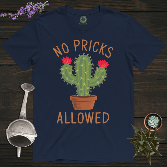 Sproutsmith T-Shirt Navy / S No Pricks Allowed Cactus T-Shirt