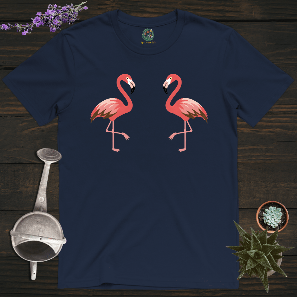 Sproutsmith T-Shirt Navy / S Pink Flamingo T-Shirt
