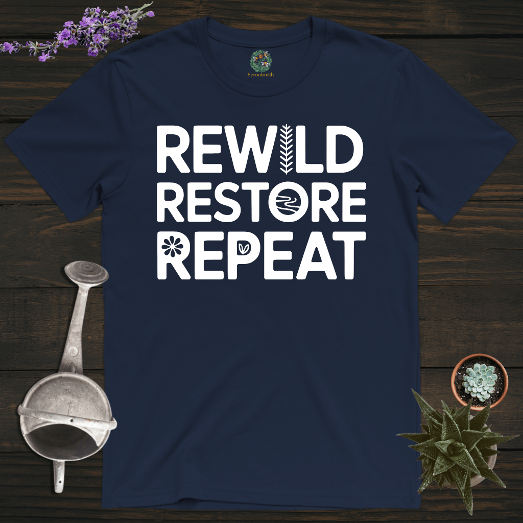 Sproutsmith T-Shirt Navy / S Rewild Restore Repeat T-Shirt