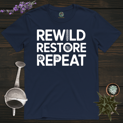Sproutsmith T-Shirt Navy / S Rewild Restore Repeat T-Shirt