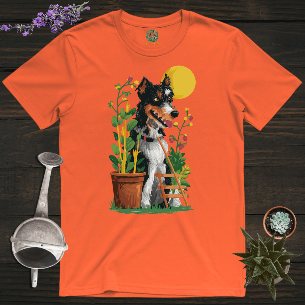Sproutsmith T-Shirt Orange / S Dog in the Garden T-Shirt