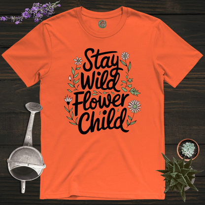 Sproutsmith T-Shirt Orange / S Stay Wild Flower Child T-Shirt