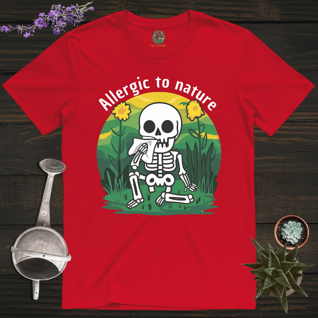 Sproutsmith T-Shirt Red / S Allergic to Nature T-Shirt