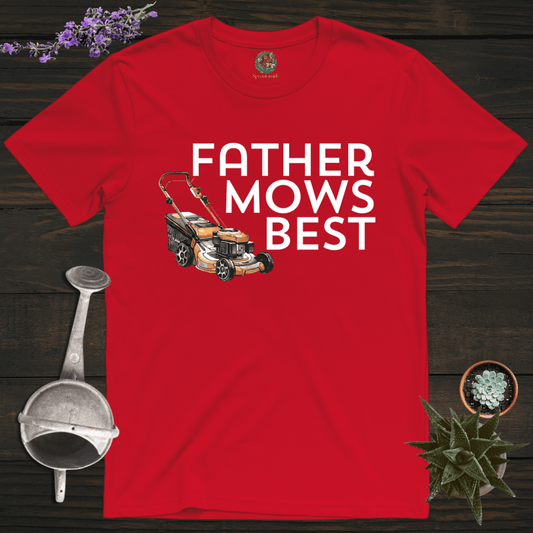 Sproutsmith T-Shirt Red / S Father Mows Best T-Shirt