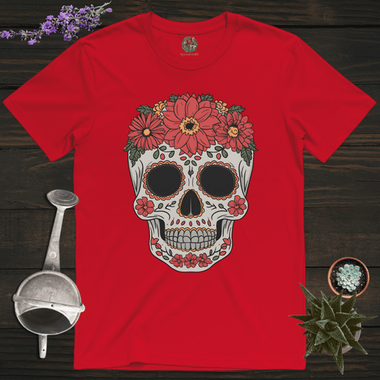 Sproutsmith T-Shirt Red / S Floral Skull T-Shirt