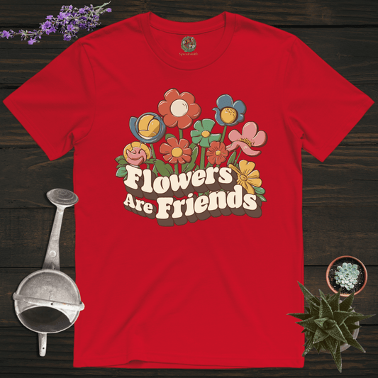 Sproutsmith T-Shirt Red / S Flowers Are Friends T-Shirt