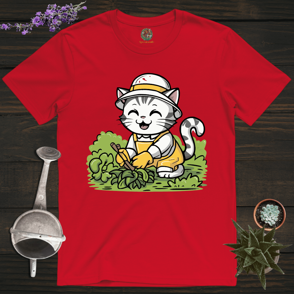 Sproutsmith T-Shirt Red / S Garden Cat T-Shirt