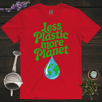 Sproutsmith T-Shirt Red / S Less Plastic More Planet T-Shirt