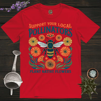 Sproutsmith T-Shirt Red / S Plant Native Flowers T-Shirt
