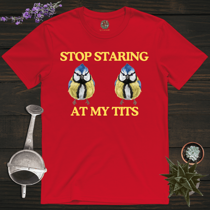 Sproutsmith T-Shirt Red / S Stop Staring at My Tits T-Shirt