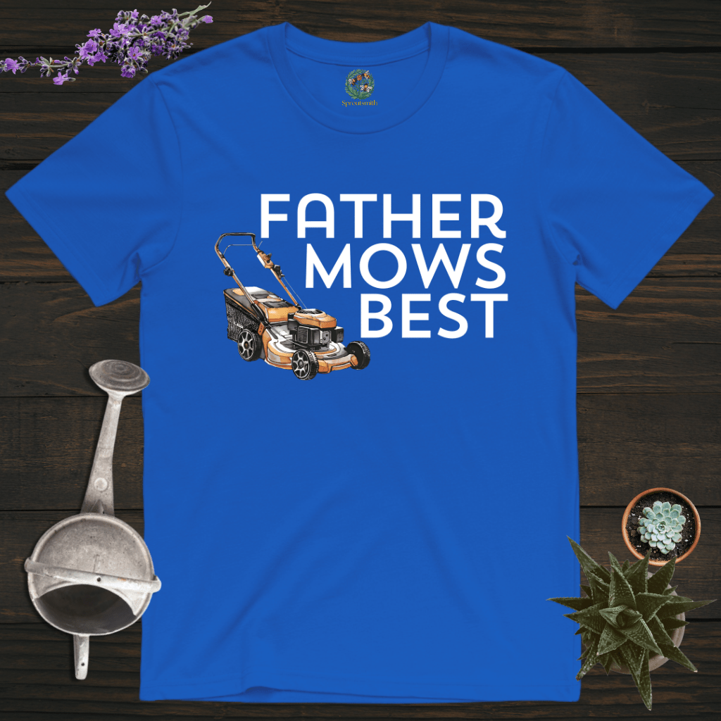 Sproutsmith T-Shirt Royal / S Father Mows Best T-Shirt