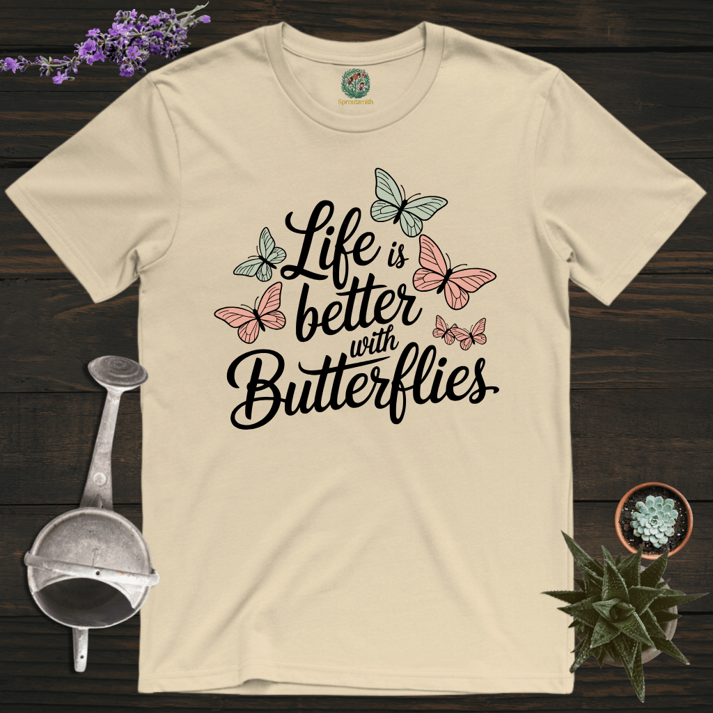 Sproutsmith T-Shirt Sand / S Better With Butterflies T-Shirt