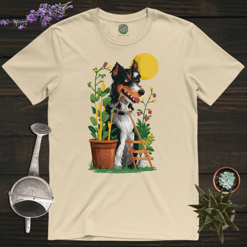 Sproutsmith T-Shirt Sand / S Dog in the Garden T-Shirt
