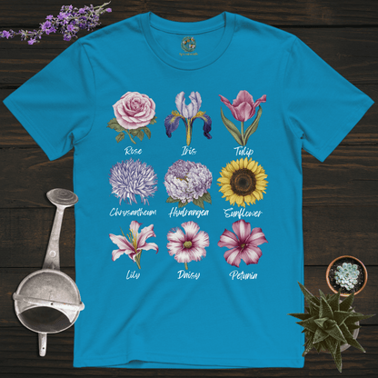 Sproutsmith T-Shirt Sapphire / S Nine Flowers T-Shirt