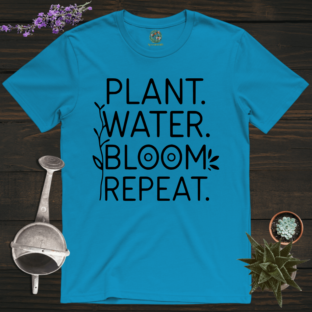 Sproutsmith T-Shirt Sapphire / S Plant Water Bloom Repeat T-Shirt