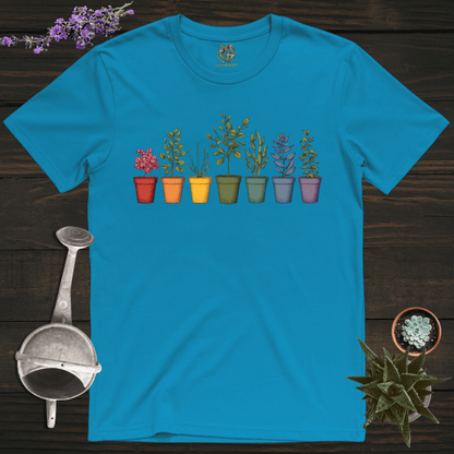 Sproutsmith T-Shirt Sapphire / S Rainbow Plant Pots T-Shirt