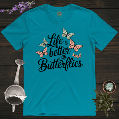 Sproutsmith T-Shirt Tropical Blue / S Better With Butterflies T-Shirt