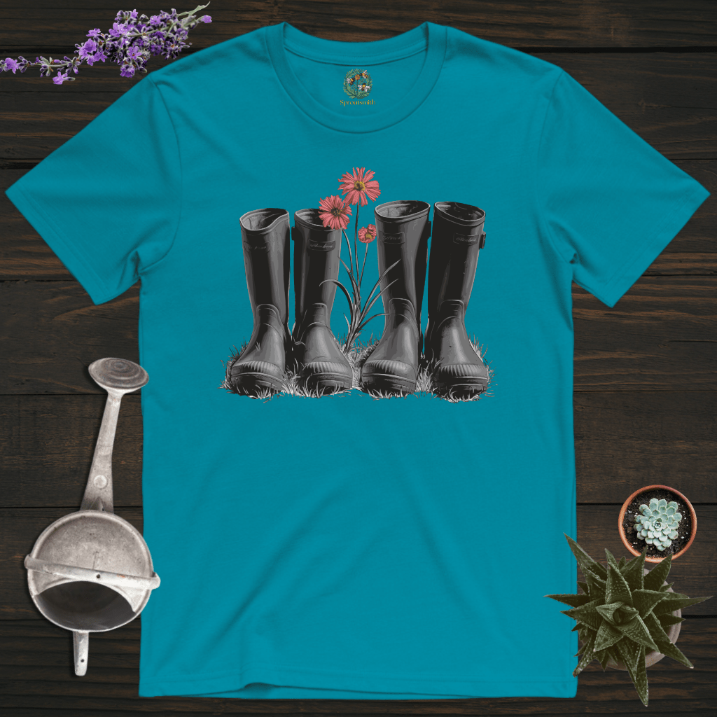 Sproutsmith T-Shirt Tropical Blue / S Couple of Wellies T-Shirt