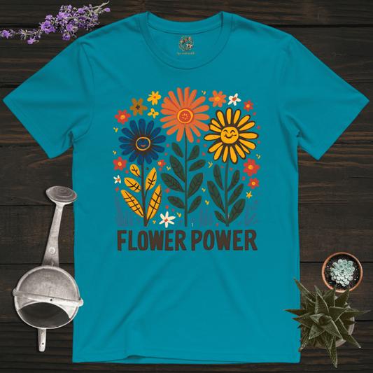 Sproutsmith T-Shirt Tropical Blue / S Flower Power T-Shirt